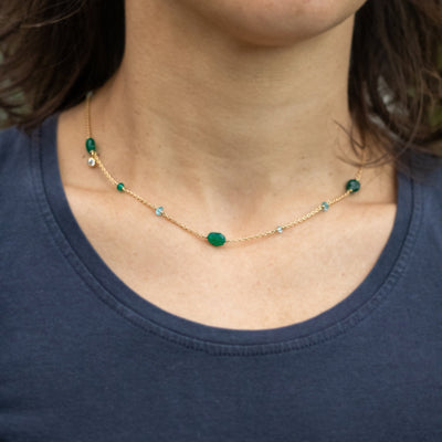 Ketting - Minetta (GP) (Groene Onyx)