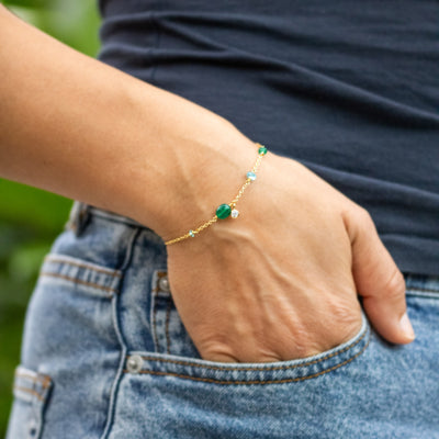 Armband - Minetta (GP) (Groene Onyx)